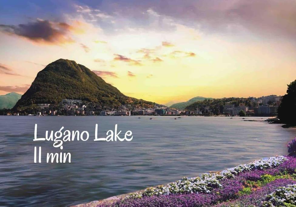 'Cuore Di Rose' Parking - Welcome Set, Netflix, For 4 Persons -By Easylife Swiss Lugano Kültér fotó