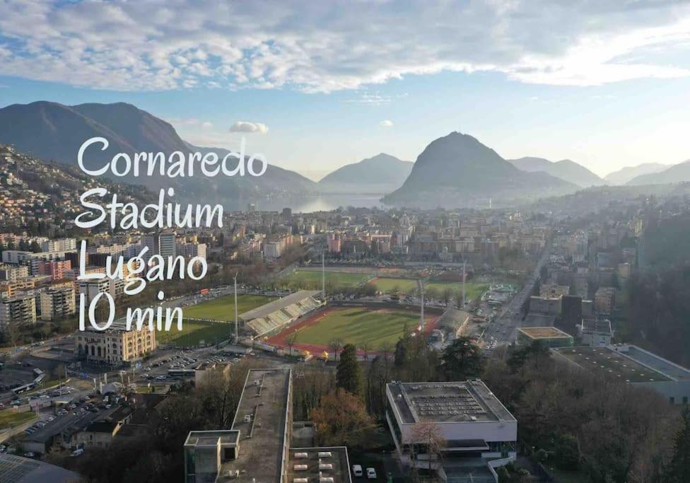 'Cuore Di Rose' Parking - Welcome Set, Netflix, For 4 Persons -By Easylife Swiss Lugano Kültér fotó