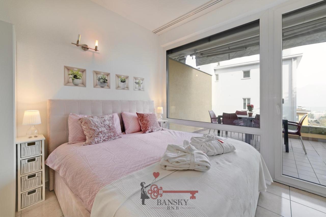 'Cuore Di Rose' Parking - Welcome Set, Netflix, For 4 Persons -By Easylife Swiss Lugano Kültér fotó